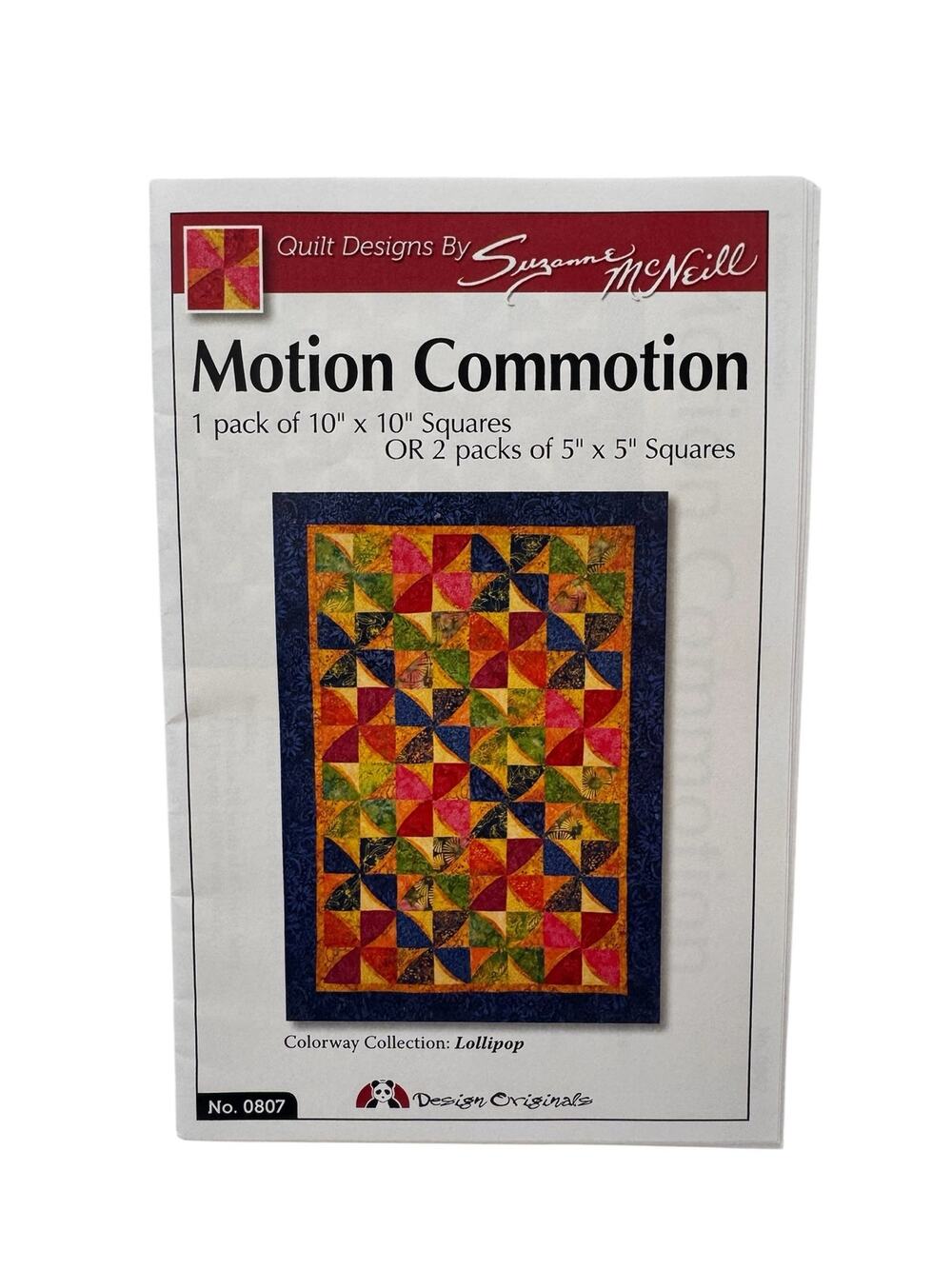 DESIGN ORIGINALS Motion Commotion Quilt Design Suzanne McNeill 0807 Throw Double